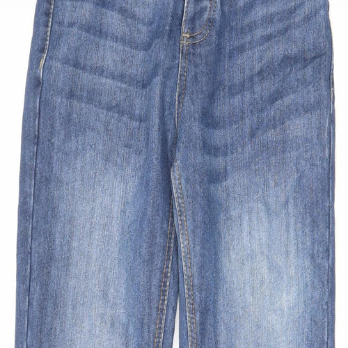 Denim & Co. Mens Blue Cotton Skinny Jeans Size 26 in L30 in Slim Button - Washed Denim Look