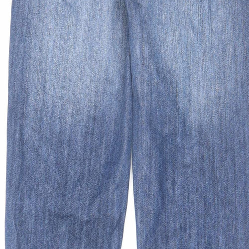 Denim & Co. Mens Blue Cotton Skinny Jeans Size 26 in L30 in Slim Button - Washed Denim Look