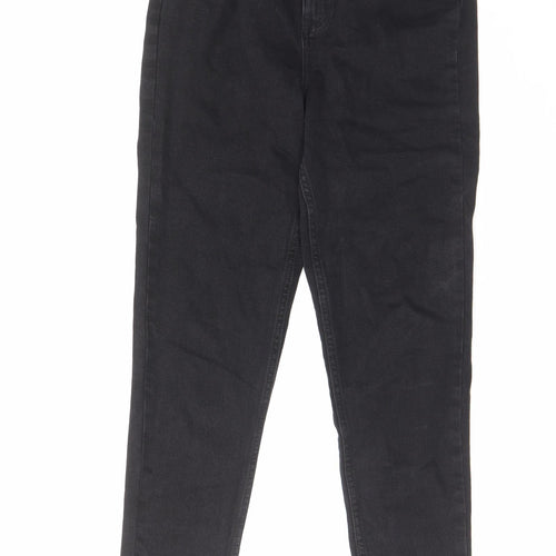 F&F Womens Black Cotton Skinny Jeans Size 6 L26 in Regular Zip