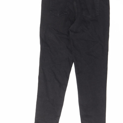 F&F Womens Black Cotton Skinny Jeans Size 6 L26 in Regular Zip
