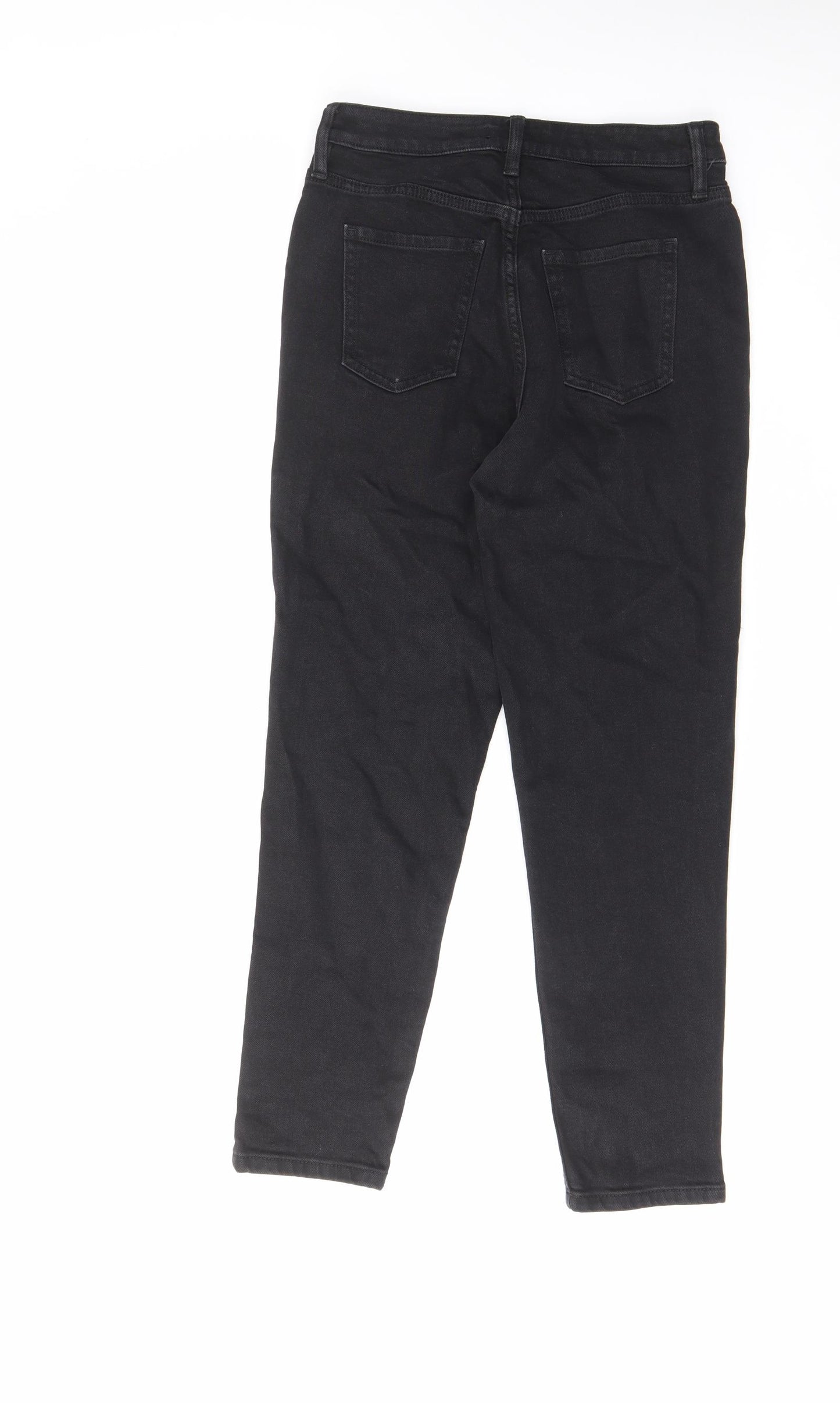 F&F Womens Black Cotton Skinny Jeans Size 6 L26 in Regular Zip
