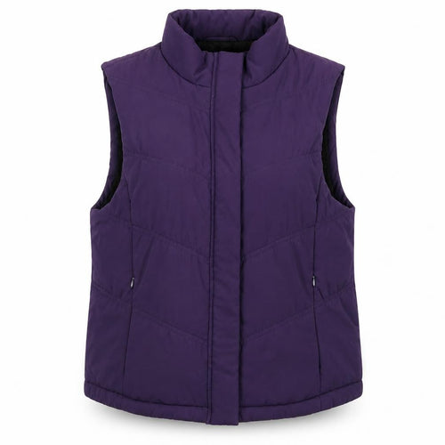 Precis Womens Purple Gilet Jacket Size M Zip - Zipped Pockets