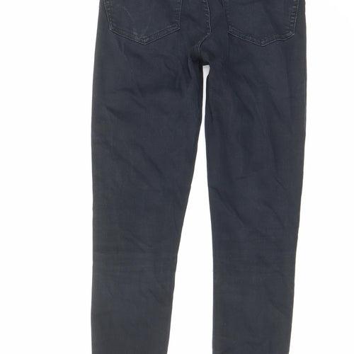 Topshop Womens Black Cotton Skinny Jeans Size 28 in L32 in Regular Zip