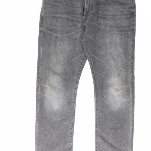 North Coast Womens Grey Cotton Straight Jeans Size 38 in L31 in Regular Zip
