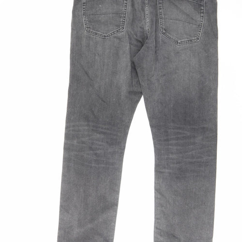 North Coast Womens Grey Cotton Straight Jeans Size 38 in L31 in Regular Zip