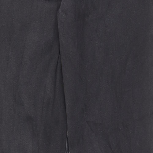 Marks and Spencer Womens Black Cotton Straight Jeans Size 30 in L28 in Regular Zip
