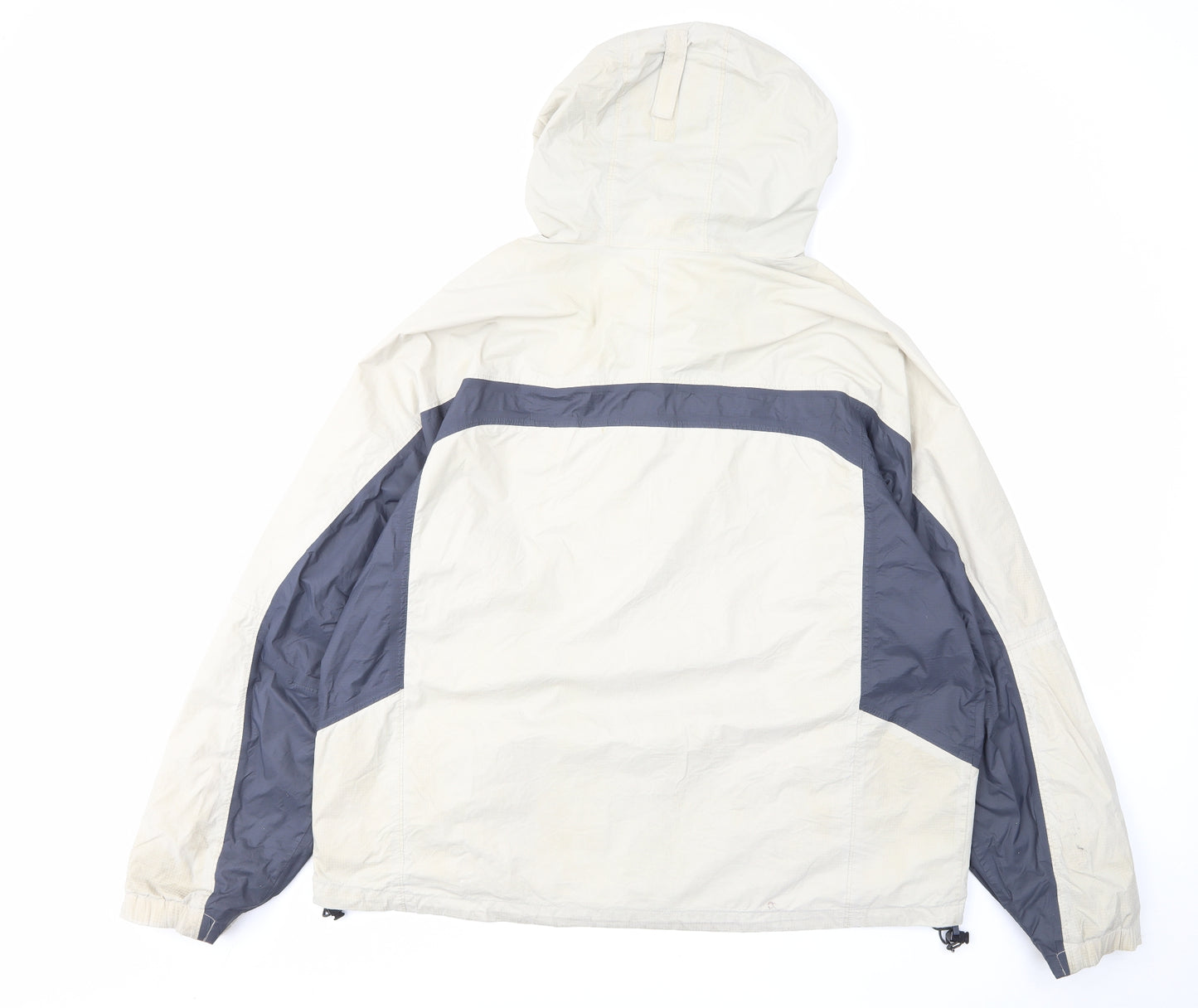 Columbia Mens Ivory Geometric Windbreaker Jacket Size XL Zip