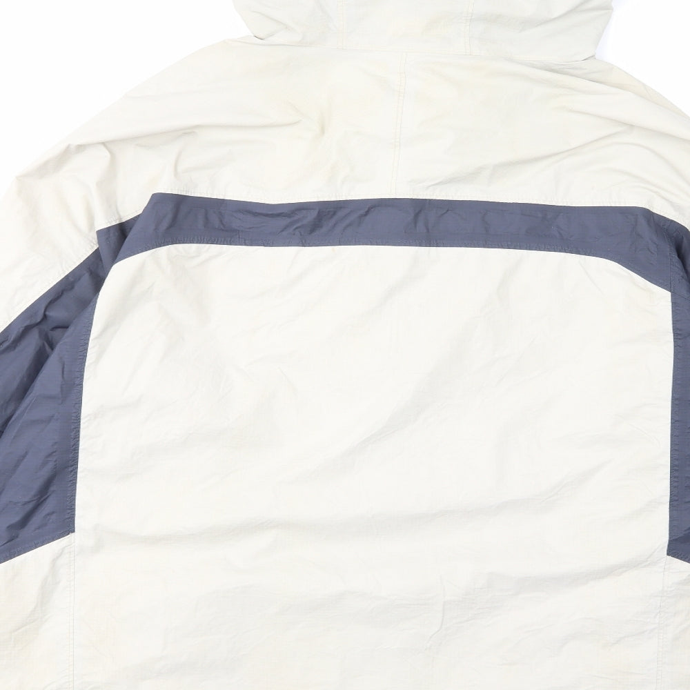 Columbia Mens Ivory Geometric Windbreaker Jacket Size XL Zip