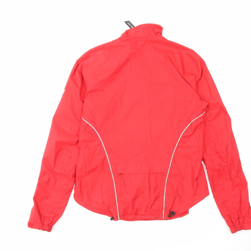 Gore Womens Red Windbreaker Jacket Size 8 Zip - Logo Water Resistant