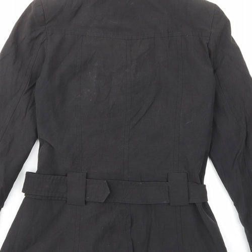 Dorothy Perkins Womens Black Jacket Size 8 Button - Belted
