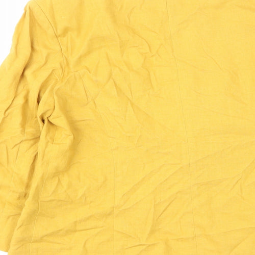 Marks and Spencer Womens Yellow Jacket Blazer Size 12 - Open