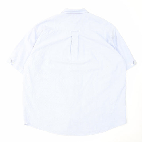 Hawkshead Mens Blue Cotton Button-Up Size L Collared Button