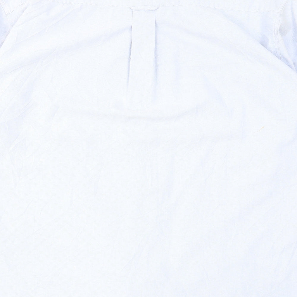 Hawkshead Mens Blue Cotton Button-Up Size L Collared Button