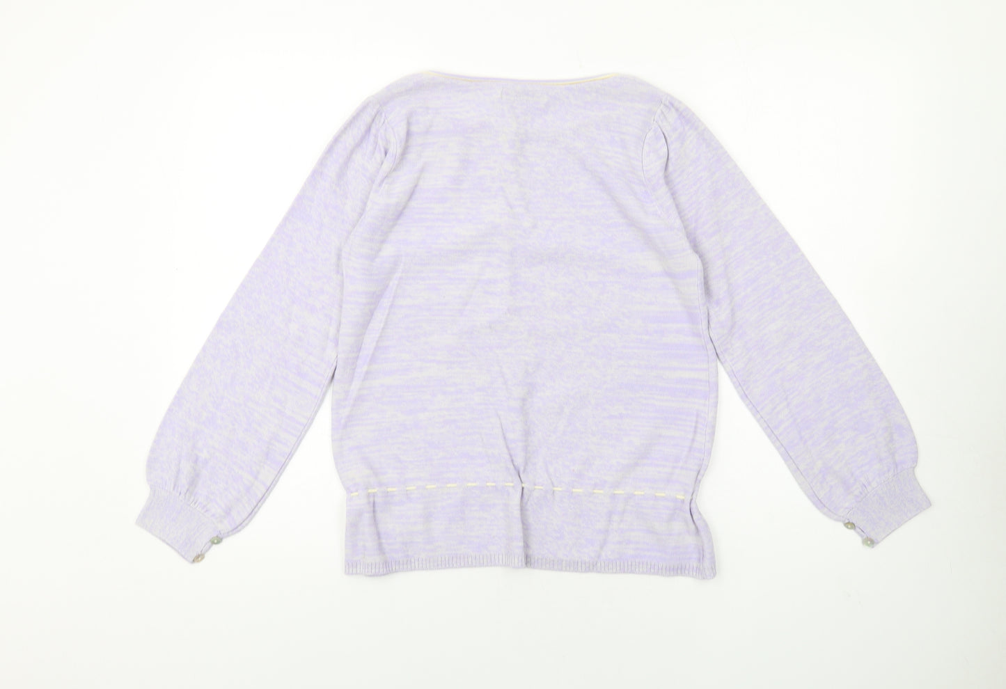 Mastina Womens Purple Boat Neck Acrylic Pullover Jumper Size 6