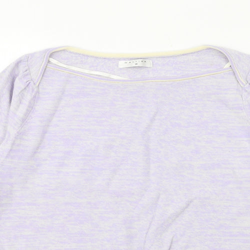 Mastina Womens Purple Boat Neck Acrylic Pullover Jumper Size 6