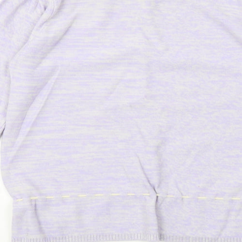 Mastina Womens Purple Boat Neck Acrylic Pullover Jumper Size 6