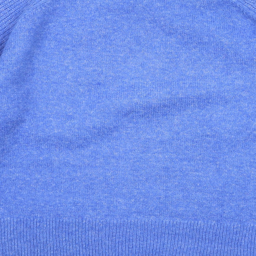 Marks and Spencer Womens Blue Crew Neck Acrylic Pullover Jumper Size M