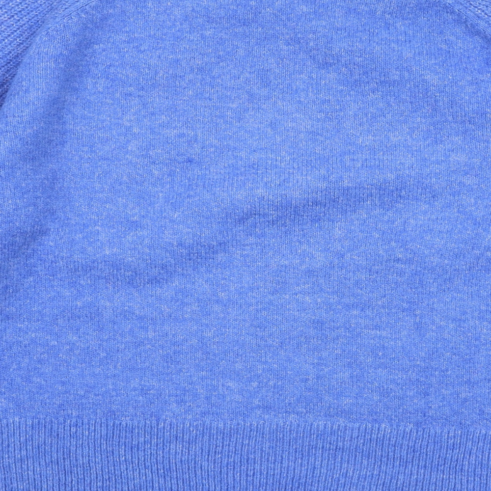 Marks and Spencer Womens Blue Crew Neck Acrylic Pullover Jumper Size M
