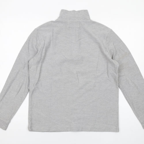 Topman Mens Grey Geometric Cotton Pullover Sweatshirt Size XS