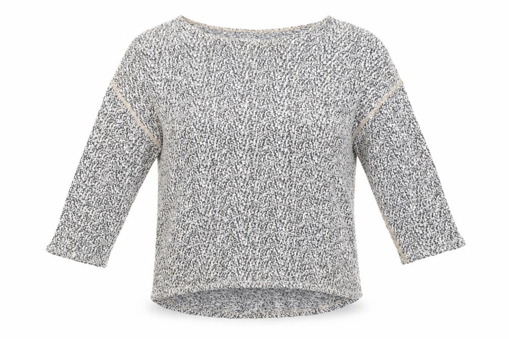 Front view of American Apparel women’s multicoloured boat neck cotton jumper one size