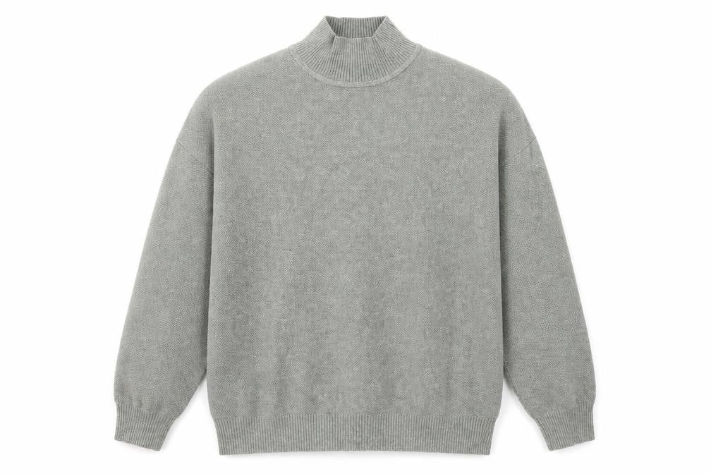 Marks and Spencer Mens Green High Neck Acrylic Pullover Jumper Size L Long Sleeve
