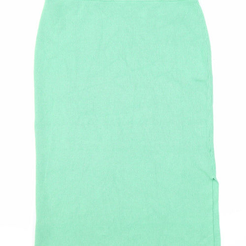 Marks and Spencer Womens Green Viscose Straight & Pencil Skirt Size L