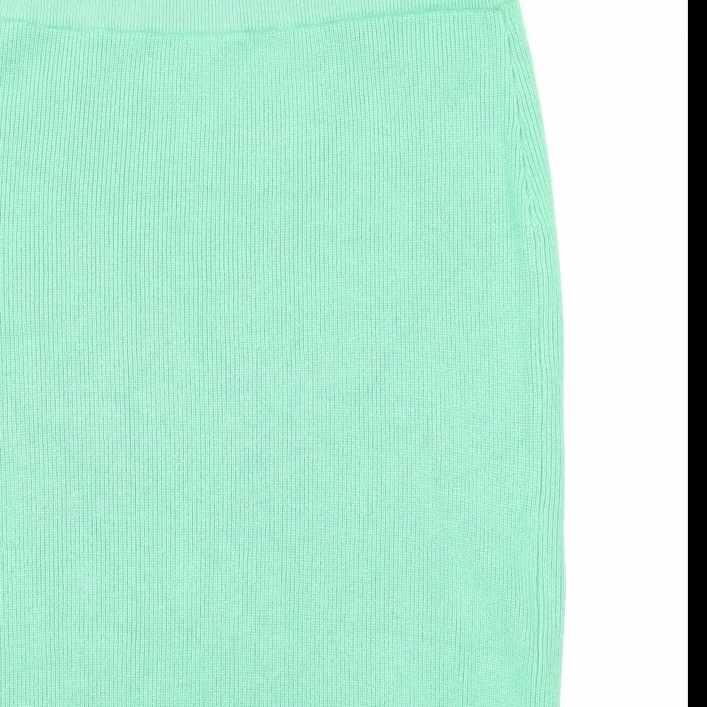 Marks and Spencer Womens Green Viscose Straight & Pencil Skirt Size L