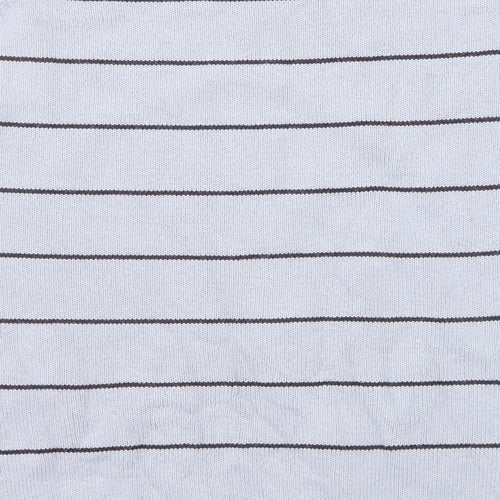 Berkertex Womens Blue Round Neck Striped Cotton Pullover Jumper Size 18 - Size 18-20