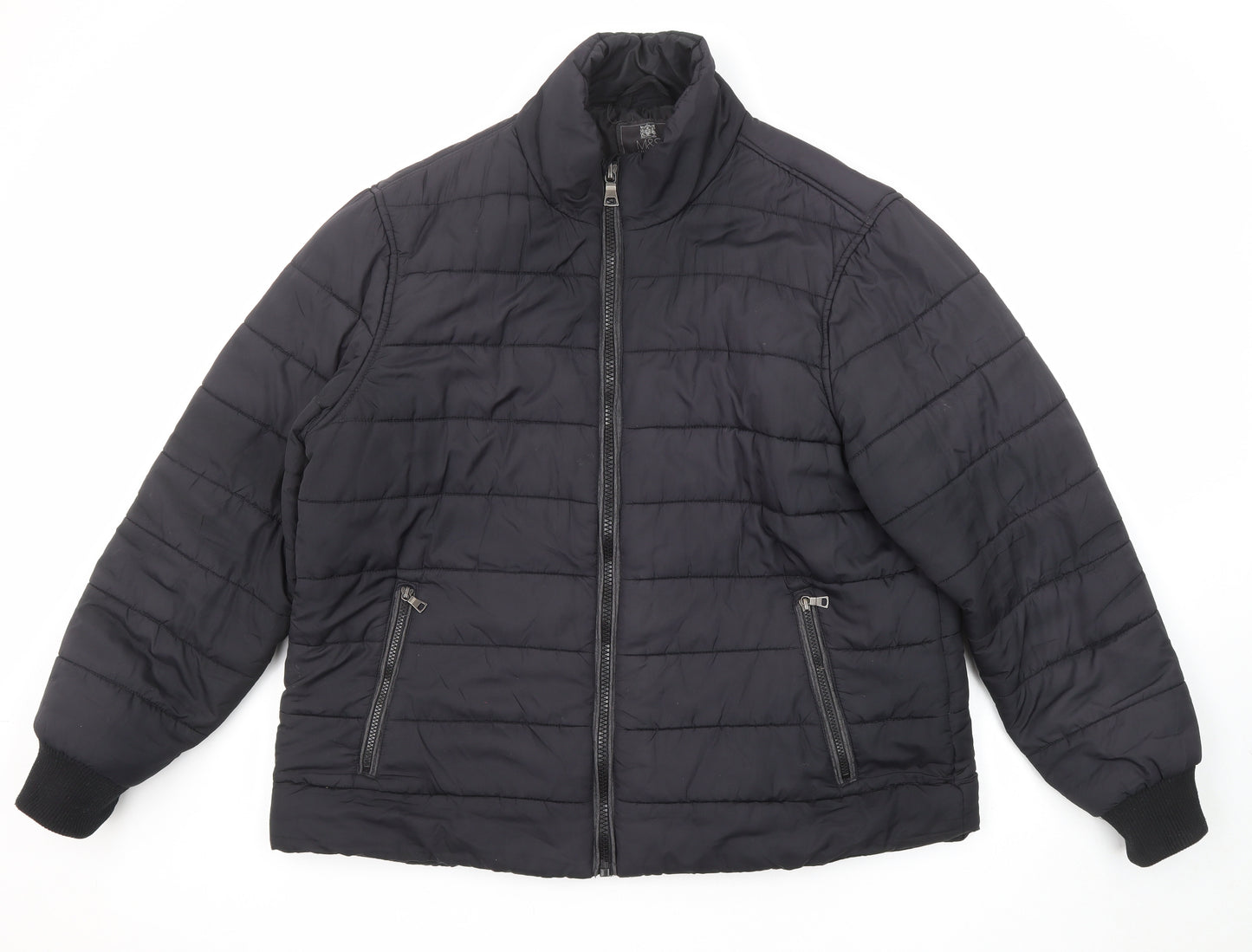 Marks and Spencer Womens Black Quilted Jacket Size 2XL Zip - Zipped Pockets