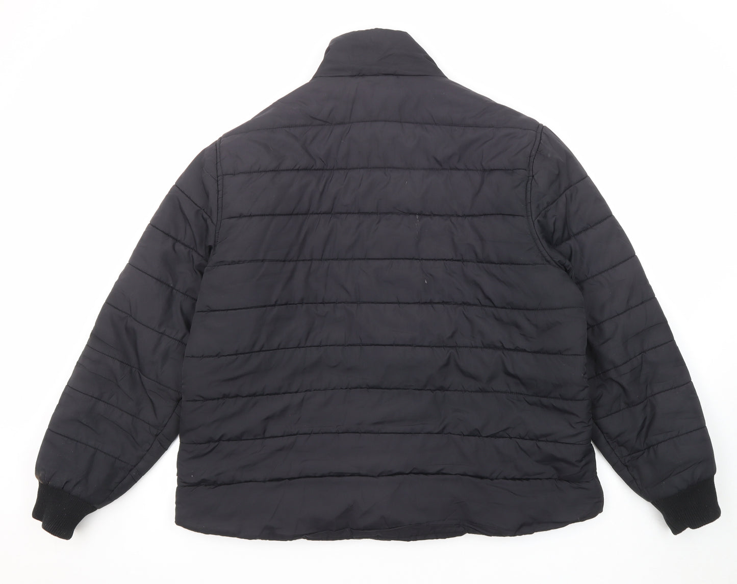 Marks and Spencer Womens Black Quilted Jacket Size 2XL Zip - Zipped Pockets