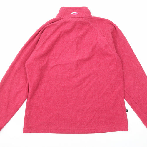 Mountain Life Womens Pink Polyester Pullover Sweatshirt Size 14 Zip - Quarter-Zip
