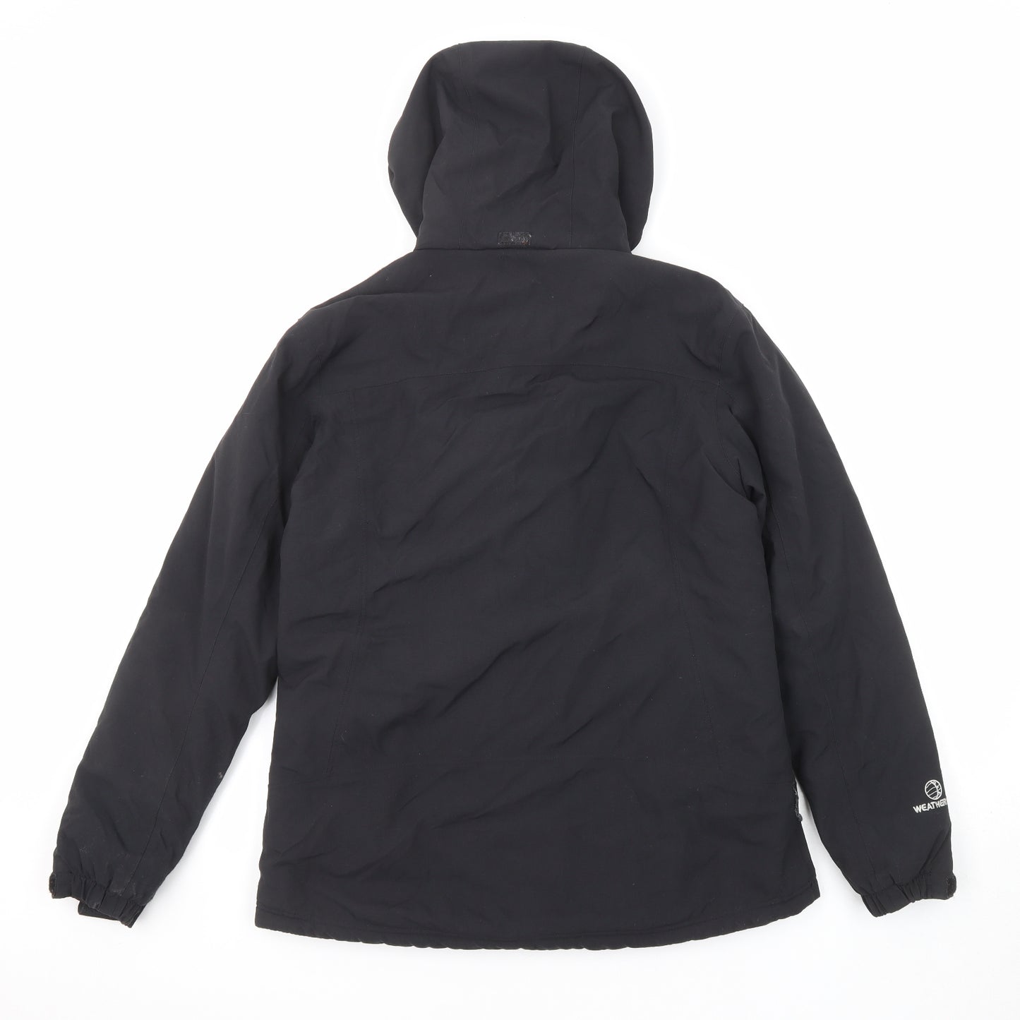 Karrimor Womens Black Windbreaker Jacket Size 10 Zip - Hooded Logo