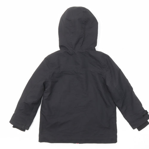 Marks and Spencer Girls Black Windbreaker Coat Size 5-6 Years Zip