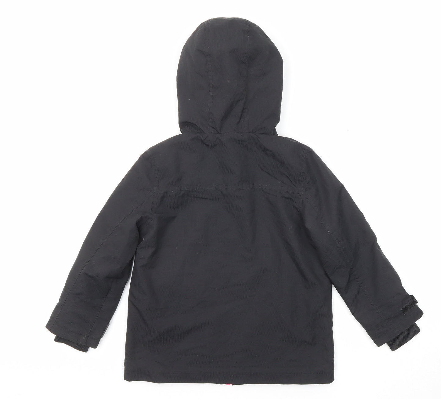 Marks and Spencer Girls Black Windbreaker Coat Size 5-6 Years Zip
