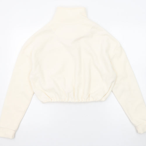 Brave Soul Womens Ivory Polyester Pullover Sweatshirt Size XS Zip - Quarter-Zip