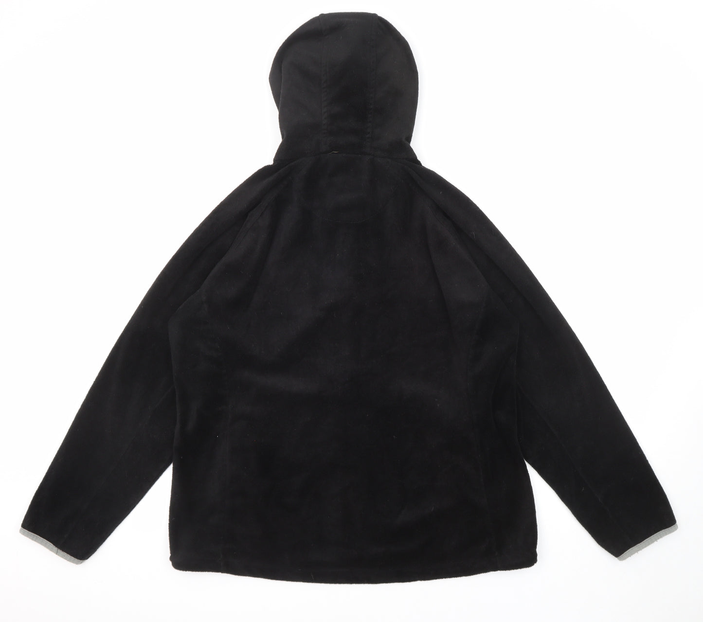 Regatta Womens Black Jacket Size 18 Zip - Zipped Pockets Hooded