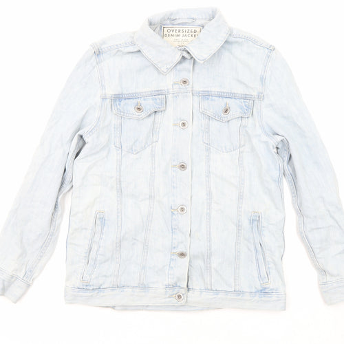 NEXT Womens Blue Jacket Size 10 Button - Pockets