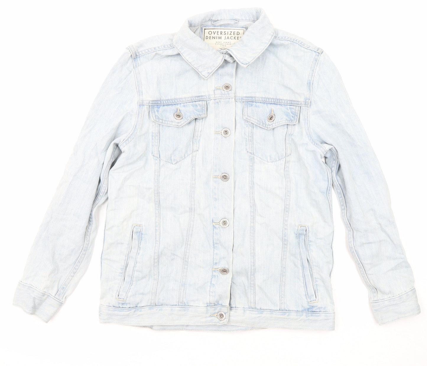 NEXT Womens Blue Jacket Size 10 Button - Pockets