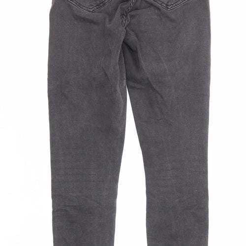 Topshop Womens Grey Cotton Skinny Jeans Size 26 in L32 in Regular Zip