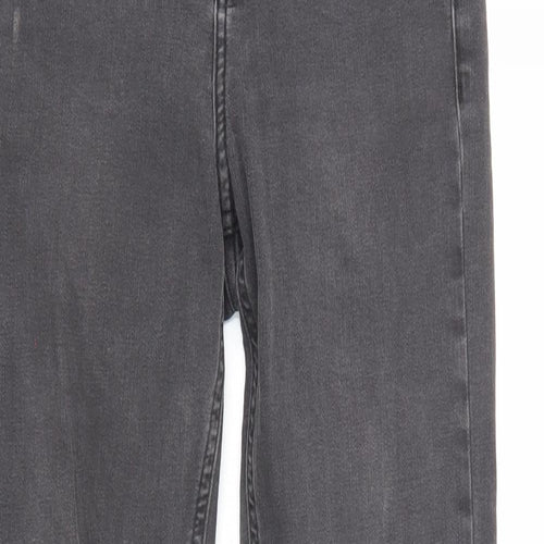 Topshop Womens Grey Cotton Skinny Jeans Size 26 in L32 in Regular Zip