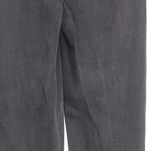 Topshop Womens Grey Cotton Skinny Jeans Size 26 in L32 in Regular Zip