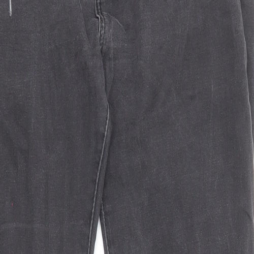 Topshop Womens Grey Cotton Skinny Jeans Size 30 in L30 in Regular Zip