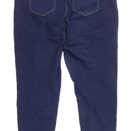 George Womens Blue Cotton Jegging Jeans Size 20 L29 in Regular - Elastic Waist