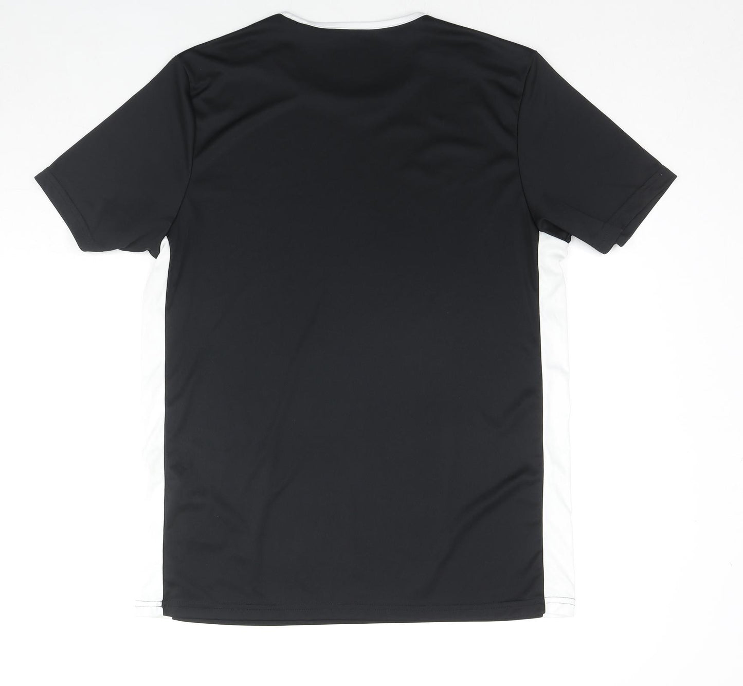 adidas Mens Black Polyester Basic T-Shirt Size L Round Neck Pullover