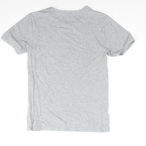 Sergio Tacchini Womens Grey Cotton Basic T-Shirt Size 4 Round Neck