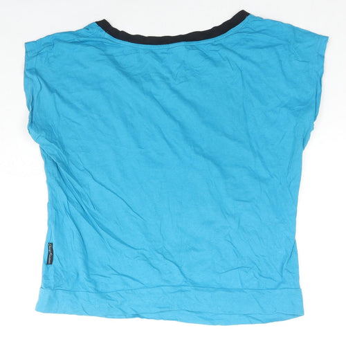 Disney Womens Blue Cotton Basic T-Shirt Size 10 Round Neck - Ariel Born To Be a Princes