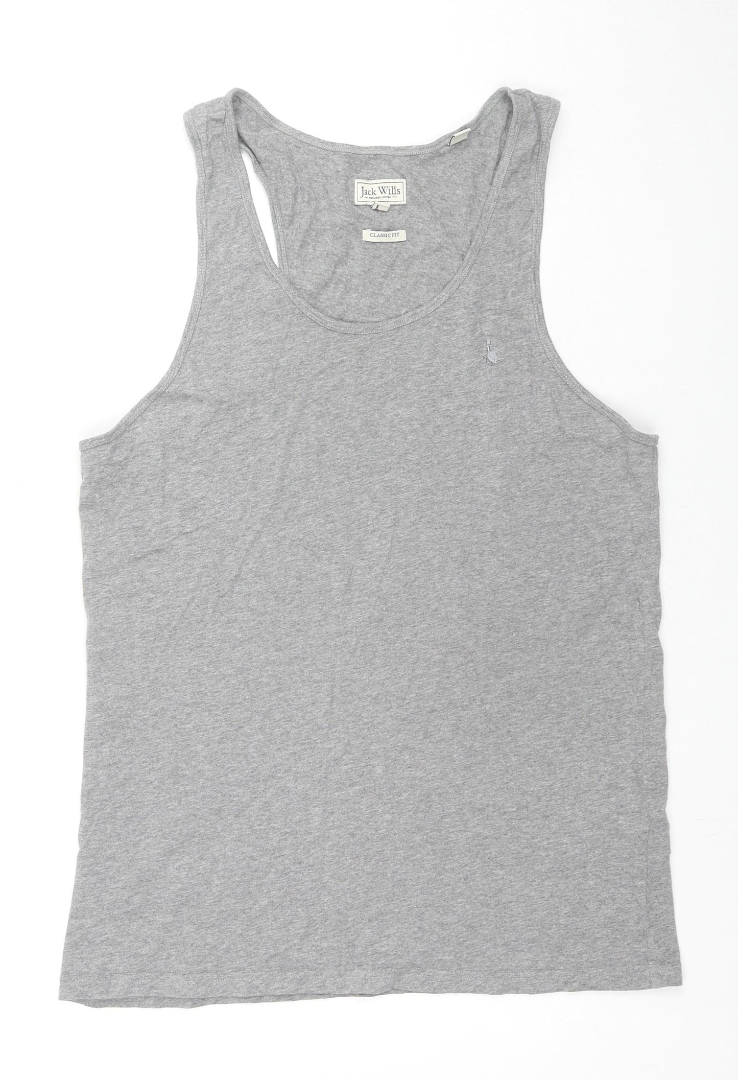 Jack Wills Mens Grey Cotton T-Shirt Size M Crew Neck