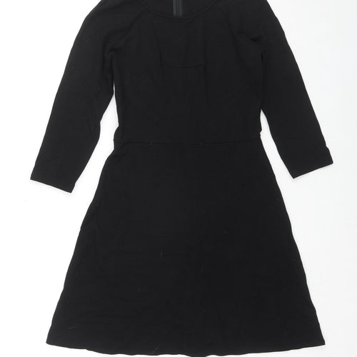 Baukjen Womens Black Viscose Shift Size 12 Round Neck Zip