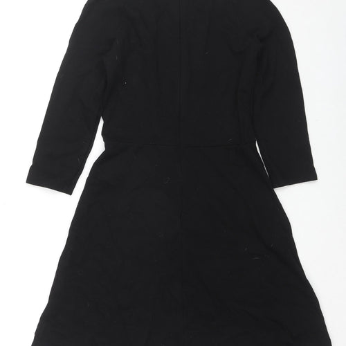 Baukjen Womens Black Viscose Shift Size 12 Round Neck Zip