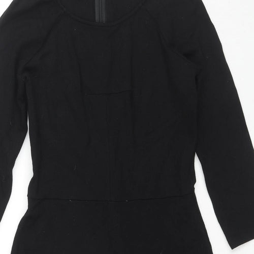 Baukjen Womens Black Viscose Shift Size 12 Round Neck Zip
